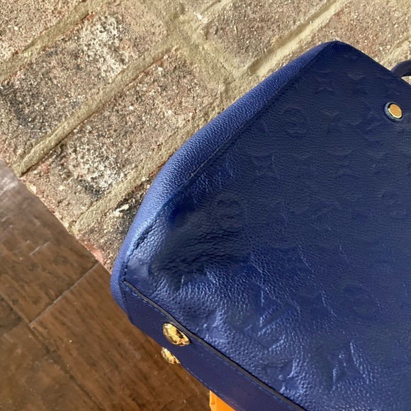 Sold Stunning Rare Louis Vuitton Montaigne MM Blue - Picture 10 of 14